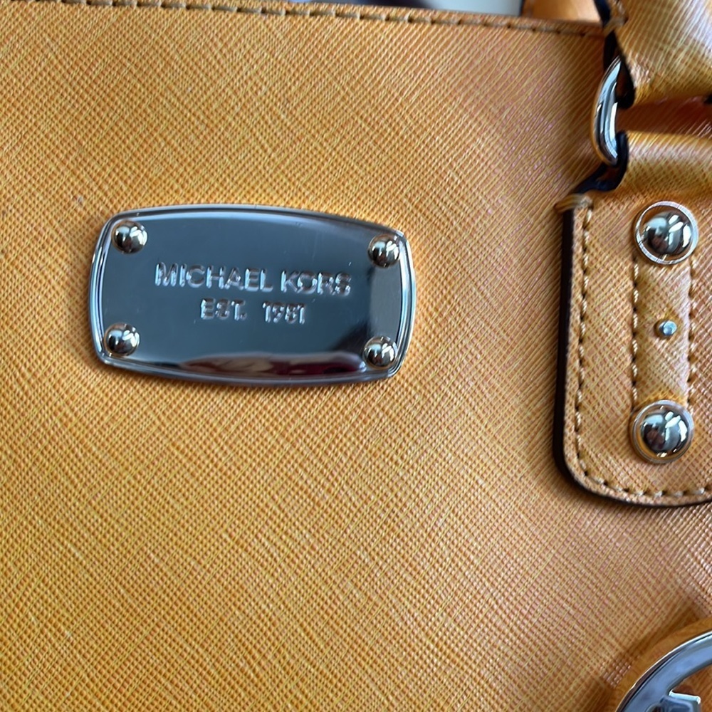 Michael Kors Satchel, Crossbody bag & wallet leather Vibrant goldenrod color - Picture 4 of 16